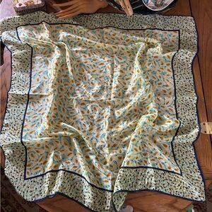 Vintage Hand-Rolled Silk Scarf